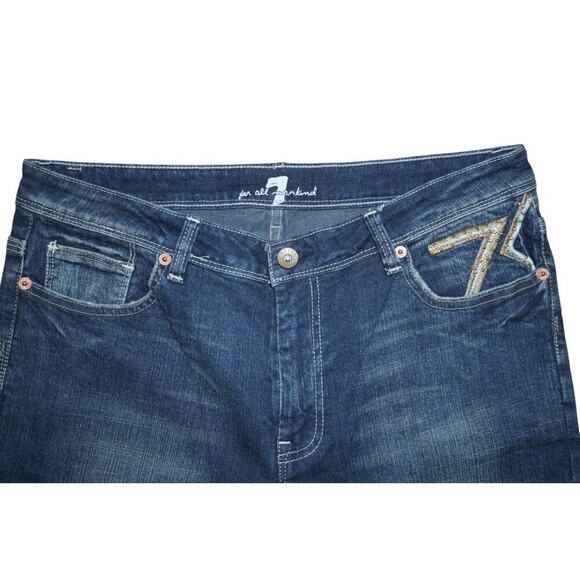 7 For All Mankind Bootcut Jeans – Women’s Size 32 (Est. Size 12) – Embellished - Picture 2 of 6